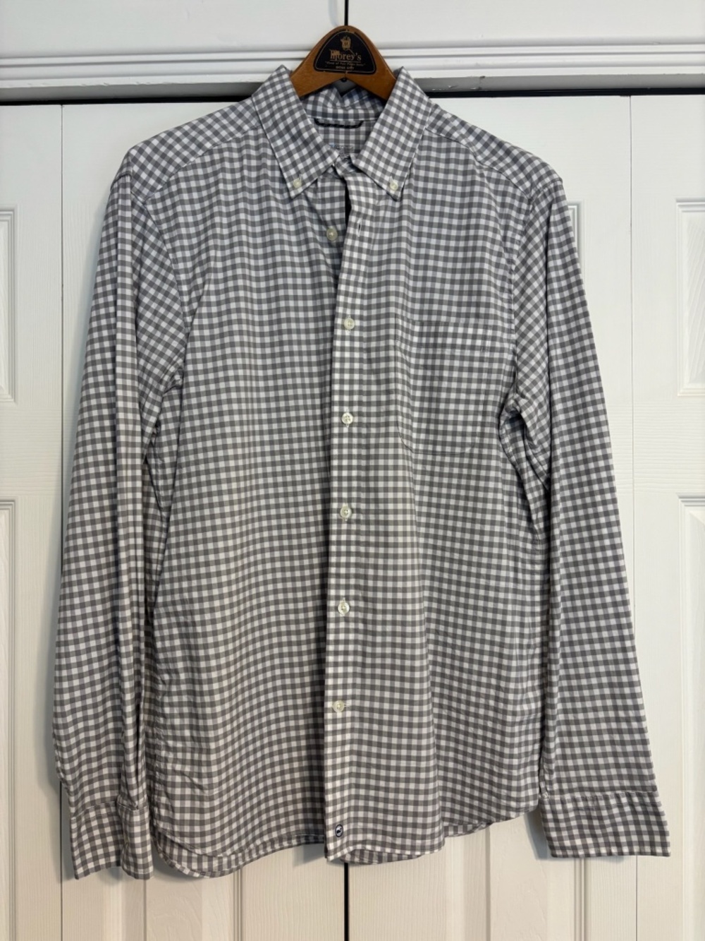 Vineyard Vines OTG Performance Plaid Button-Down Shirt Gray Gingham Medium